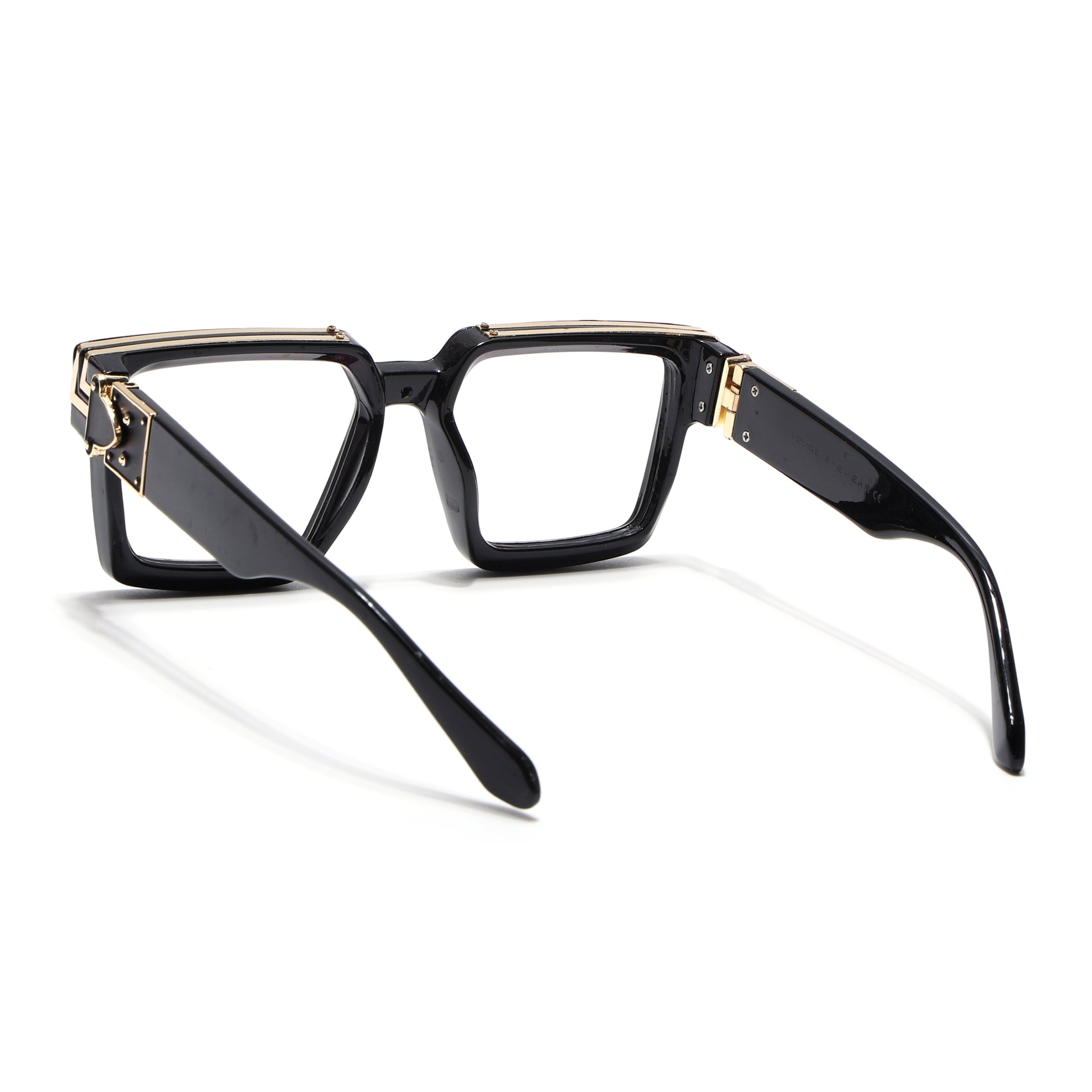 Storm | Shine Black & Golden Wayfarer Large Eyeglasses for Men & Women | 86229MG5173-C1