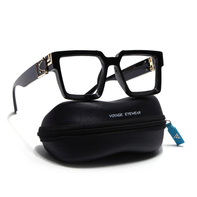 Storm | Shine Black & Golden Wayfarer Large Eyeglasses for Men & Women | 86229MG5173-C1
