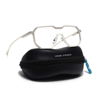 Drip | Silver Wayfarer Eyeglasses for Men & Women | 98145MG5163-C1