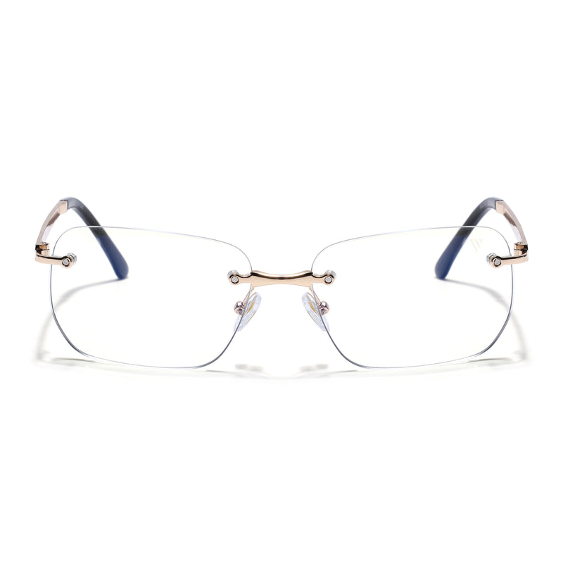 Rayn | Golden Rimless Eyeglasses | Golden Frame - FMG7677