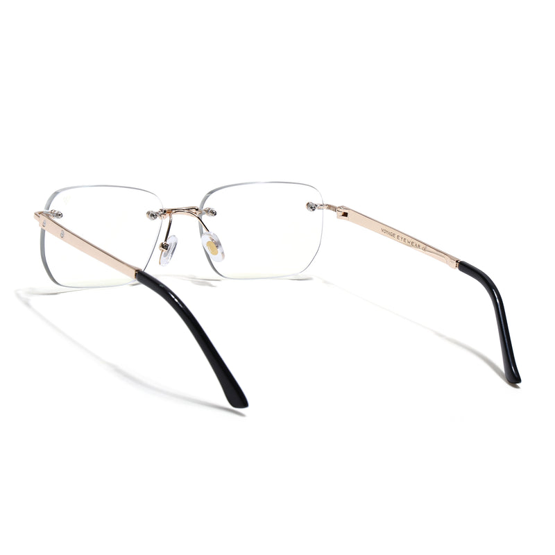 Rayn | Golden Rimless Eyeglasses | Golden Frame - FMG7677