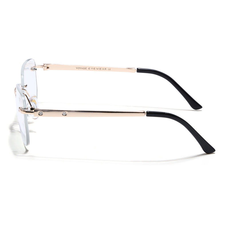 Rayn | Golden Rimless Eyeglasses | Golden Frame - FMG7677