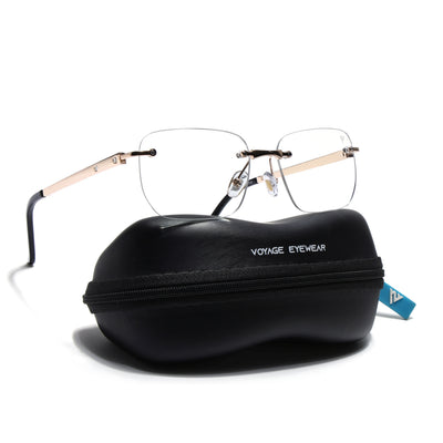 Rayn | Golden Rimless Eyeglasses | Golden Frame - FMG7677