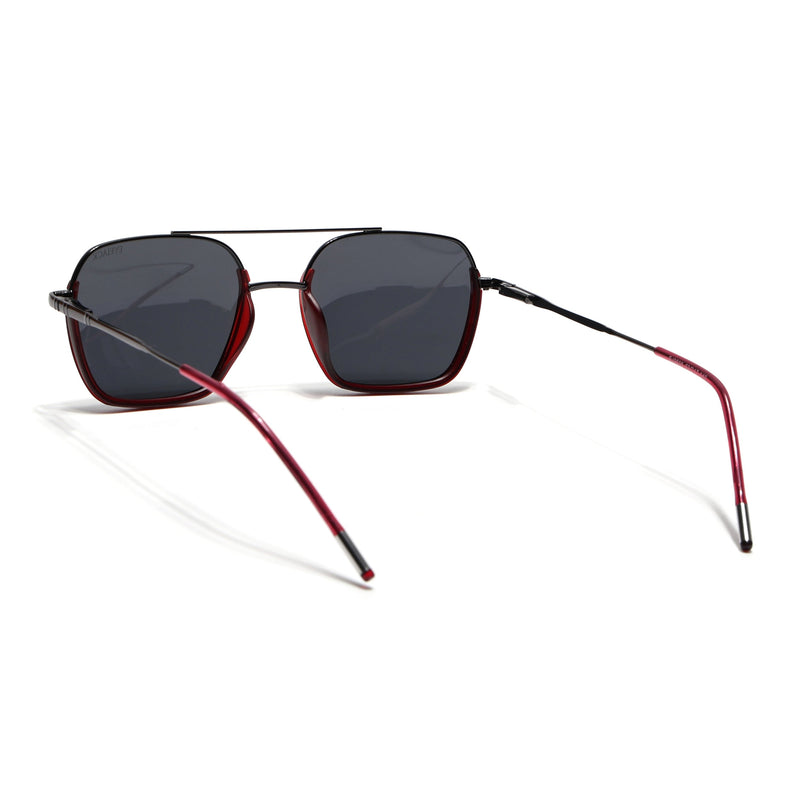 Eyejack Aura Red & Grey Wayfarer Polarized Sunglasses for Men & Women (2508PCL1531)