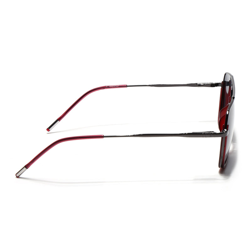 Eyejack Aura Red & Grey Wayfarer Polarized Sunglasses for Men & Women (2508PCL1531)