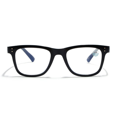 Mikael Anzel | Shine Black Wayfarer | Blue Light Protection Reading Eyeglasses