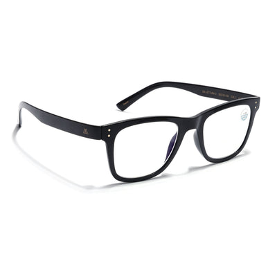 Mikael Anzel | Shine Black Wayfarer | Blue Light Protection Reading Eyeglasses