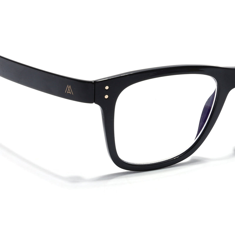 Mikael Anzel | Shine Black Wayfarer | Blue Light Protection Reading Eyeglasses