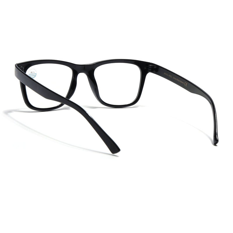 Mikael Anzel | Shine Black Wayfarer | Blue Light Protection Reading Eyeglasses