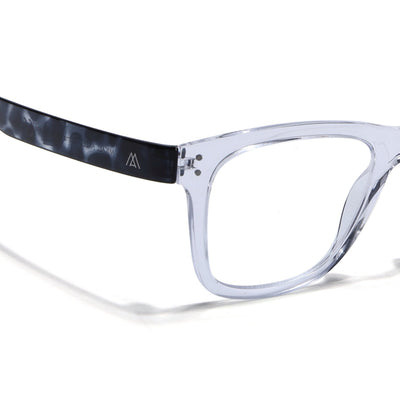 Mikael Anzel | Transparent Wayfarer | Blue Light Protection Reading Eyeglasses