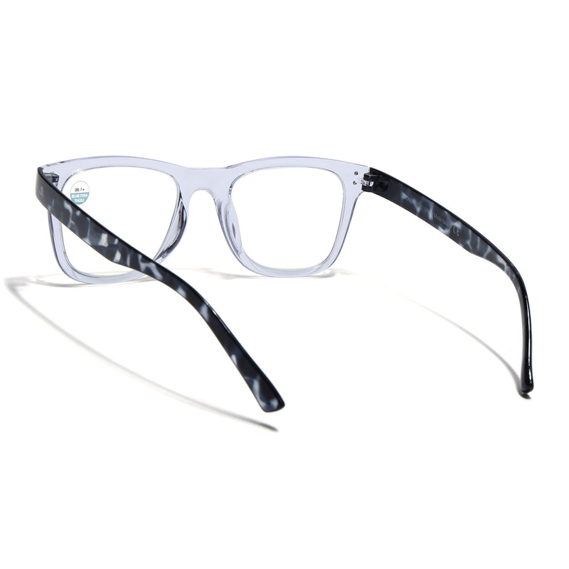 Mikael Anzel | Transparent Wayfarer | Blue Light Protection Reading Eyeglasses