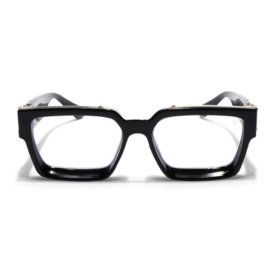Storm | Shine Black & Golden Wayfarer Medium Eyeglasses for Men & Women | 86367MG5634-C1
