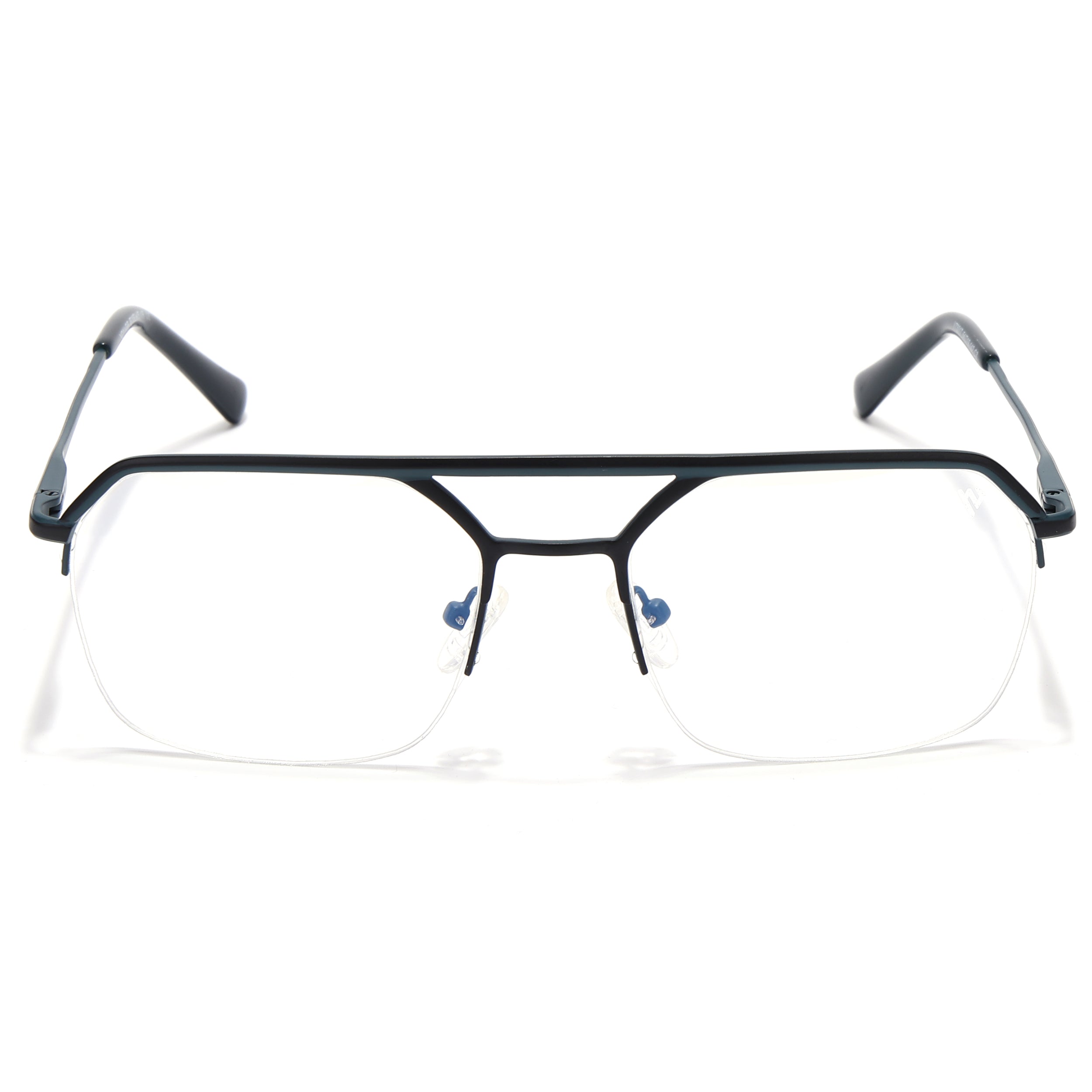 Voyage Matt Green Half Rim Eyeglasses for Men & Women (73017FMG7099-C7)