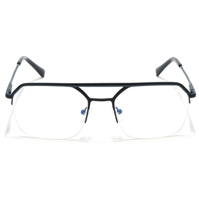 Voyage Matt Green Half Rim Eyeglasses for Men & Women (73017FMG7099-C7)