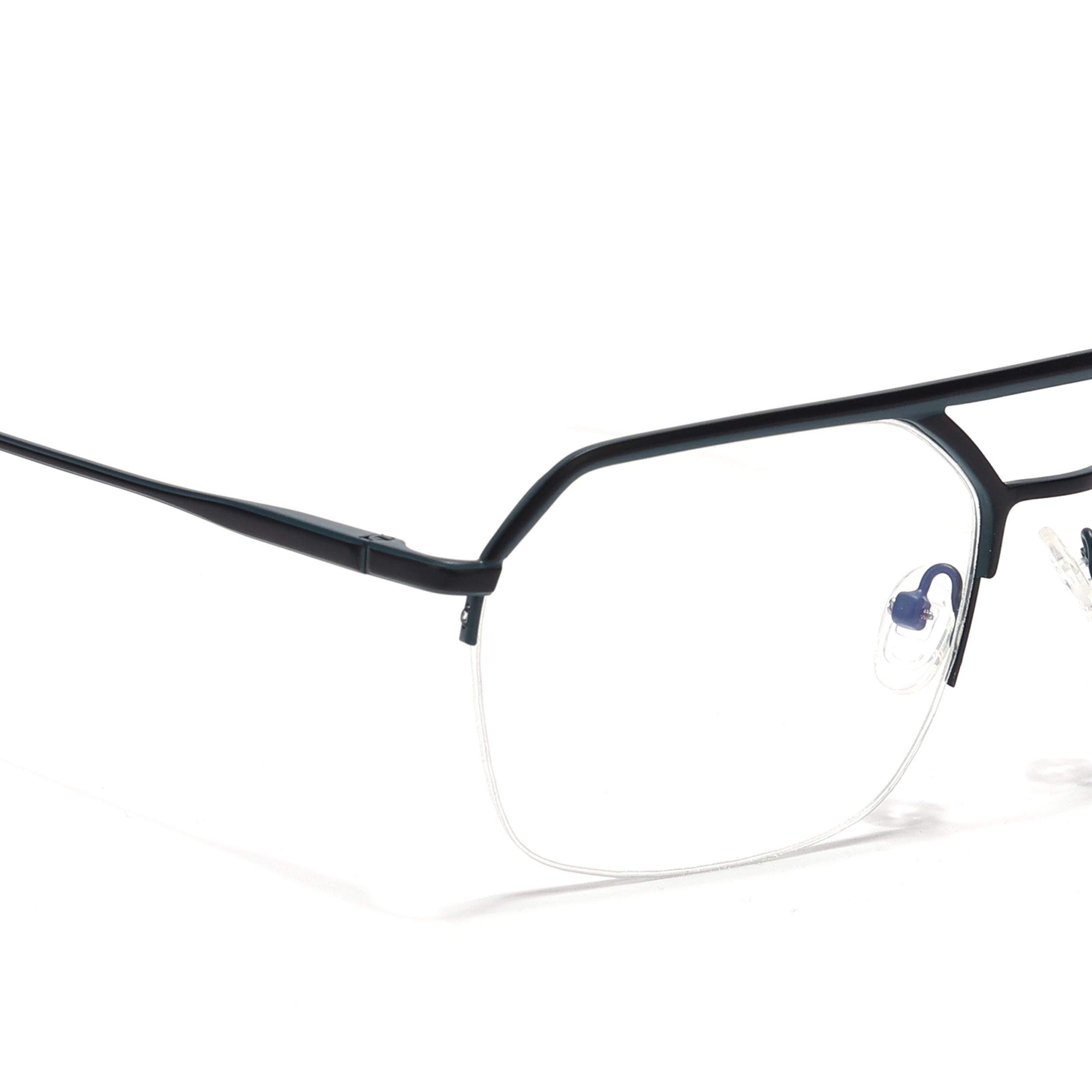 Voyage Matt Green Half Rim Eyeglasses for Men & Women (73017FMG7099-C7)