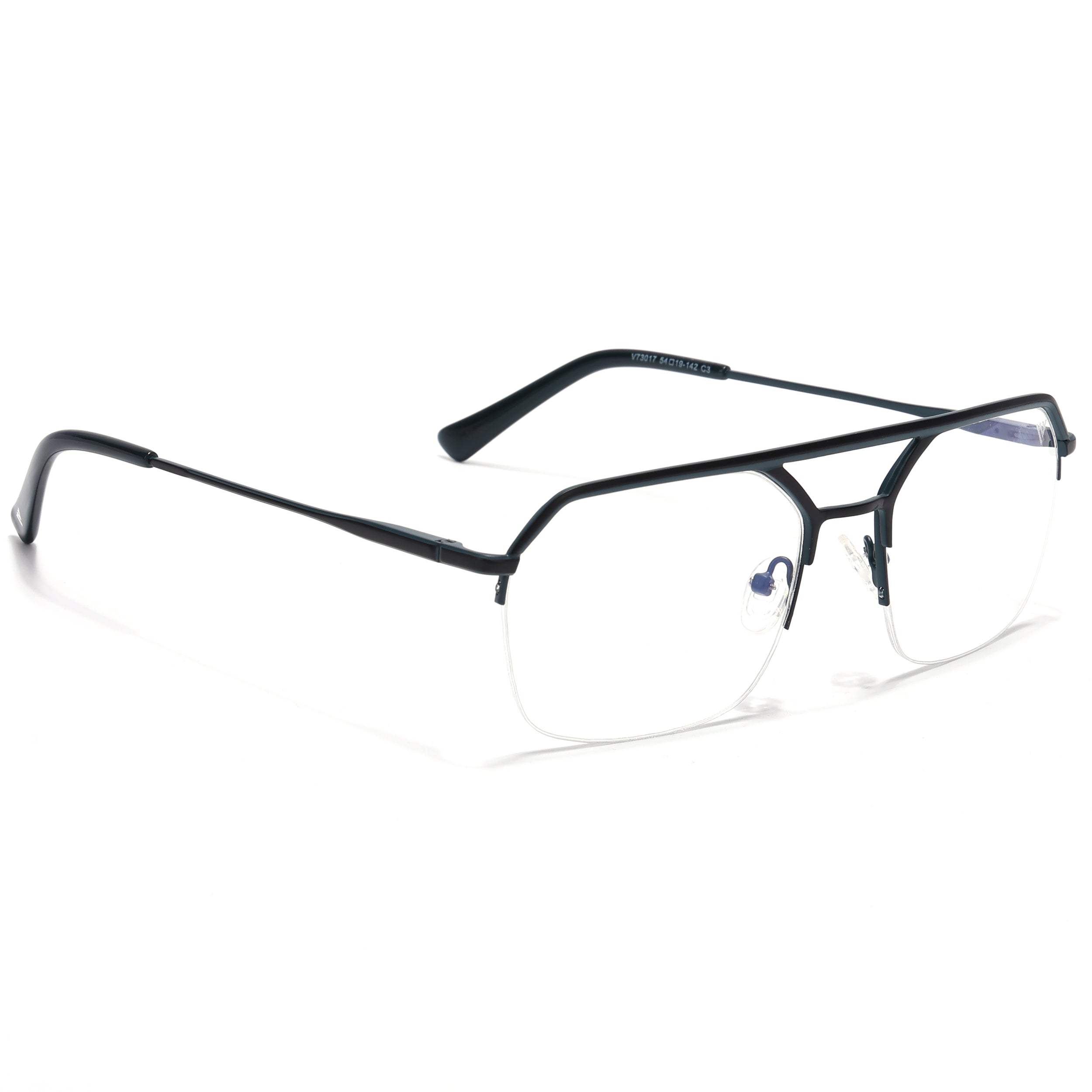 Voyage Matt Green Half Rim Eyeglasses for Men & Women (73017FMG7099-C7)