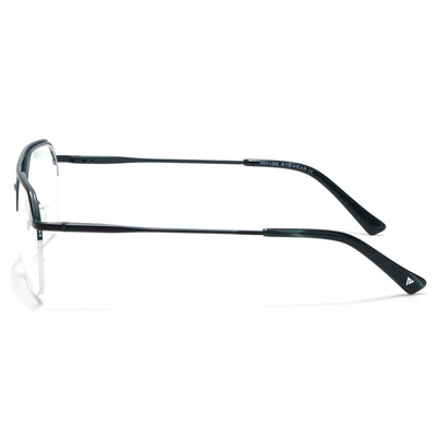Voyage Matt Green Half Rim Eyeglasses for Men & Women (73017FMG7099-C7)