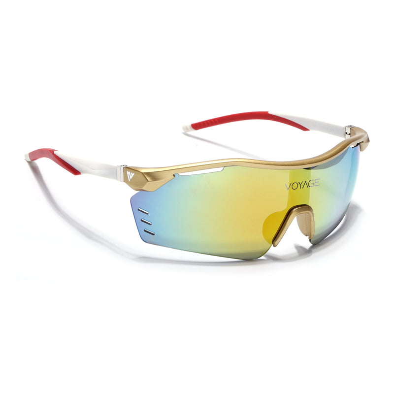 Drift Sunglasses (Multicolor Lens | Golden Frame - MG5779)