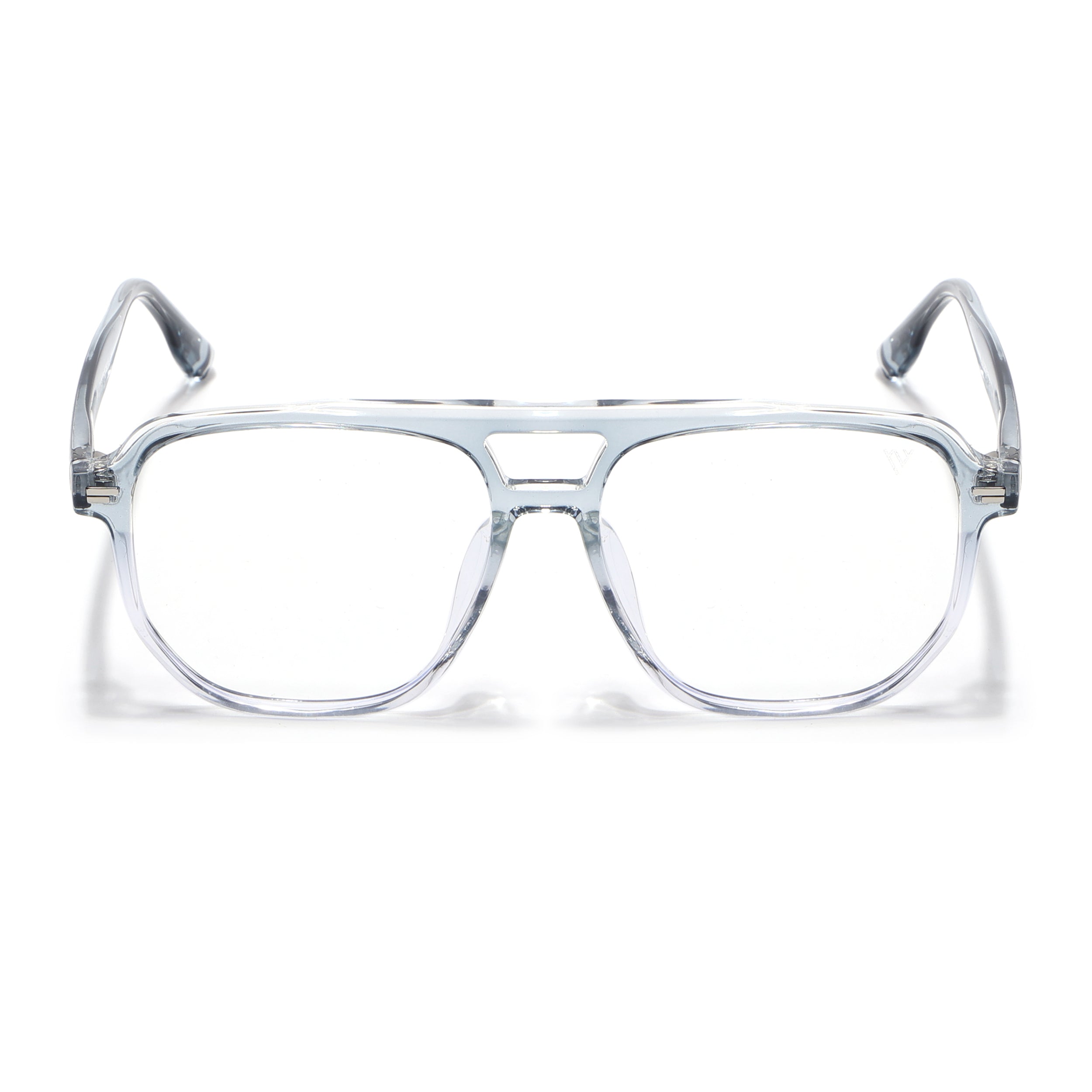 Voyage Light Blue & Clear Wayfarer Eyeglasses for Men & Women (28365MG4376-C4)