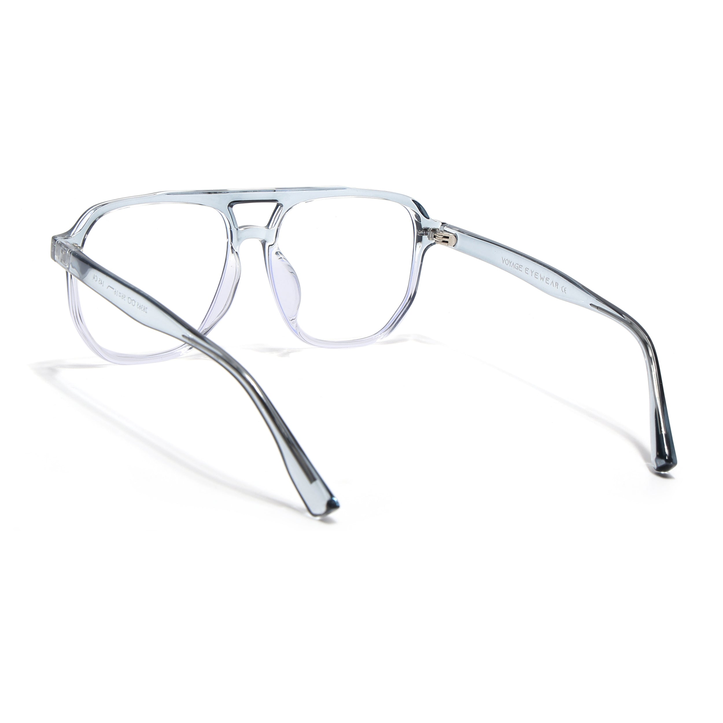 Voyage Light Blue & Clear Wayfarer Eyeglasses for Men & Women (28365MG4376-C4)