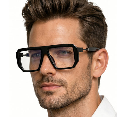 Voyage Victor Black Wayfarer Eyeglasses for Men & Women (8725MG4196-C1)