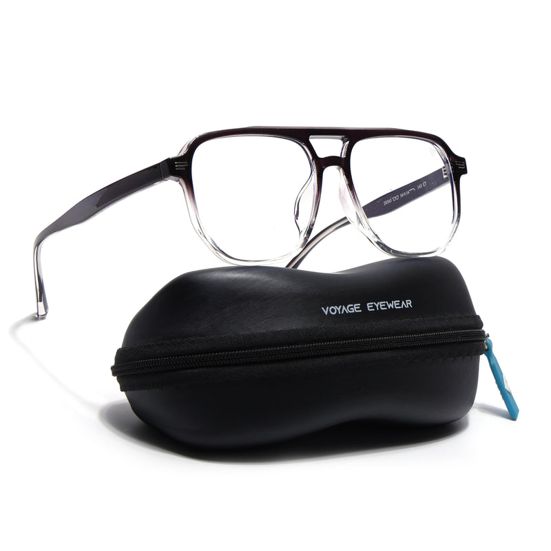 Voyage Black & Clear Wayfarer Eyeglasses for Men & Women (28365MG4373-C5)