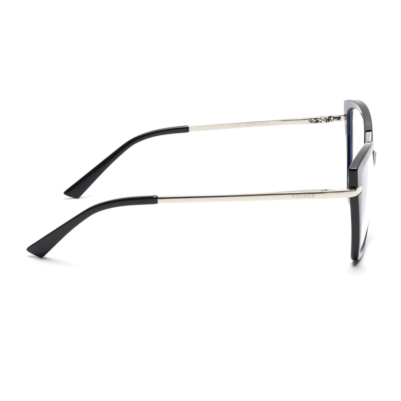 Voyage Glam Black Cateye TR Clip-On Polarized Sunglasses for Women (10017PMG4817-C1)