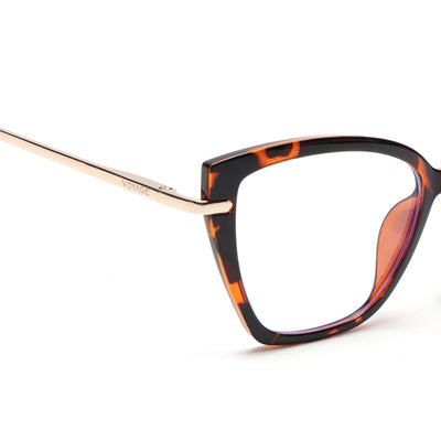 Voyage Glam Demi Brown Cateye TR Clip-On Polarized Sunglasses for Women (10017PMG4818-C3)