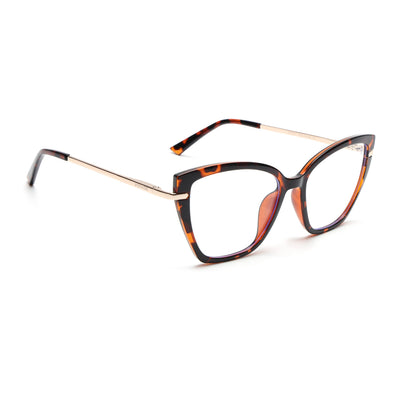 Voyage Glam Demi Brown Cateye TR Clip-On Polarized Sunglasses for Women (10017PMG4818-C3)