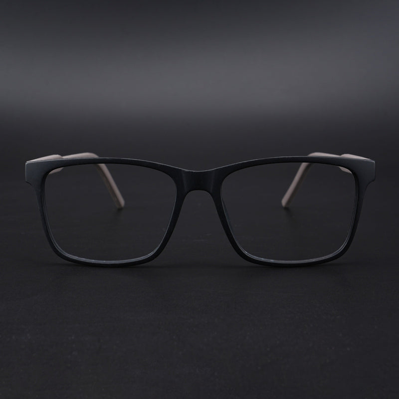 Eyejack Rush Matt Black Square Eyeglasses for Men & Women (1001CL635-C1)