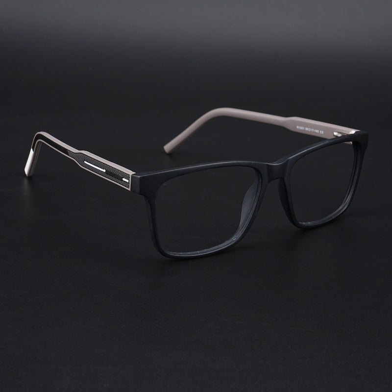 Eyejack Rush Matt Black Square Eyeglasses for Men & Women (1001CL635-C1)