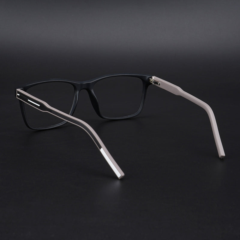 Eyejack Rush Matt Black Square Eyeglasses for Men & Women (1001CL635-C1)
