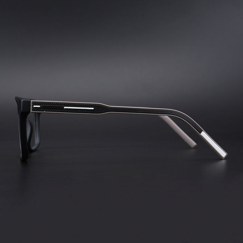 Eyejack Rush Matt Black Square Eyeglasses for Men & Women (1001CL635-C1)