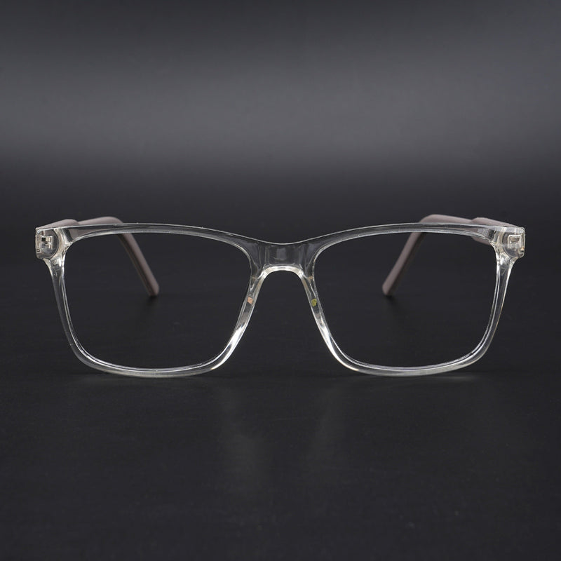 Eyejack Rush Transparent Square Eyeglasses for Men & Women (1001CL636-C2)