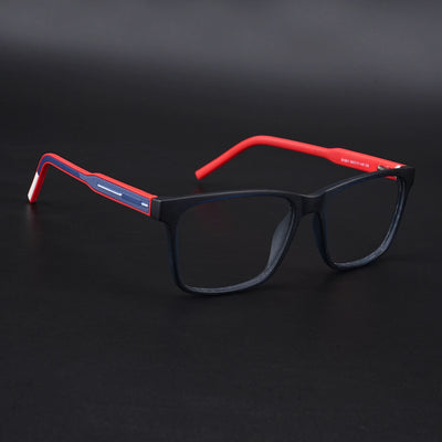 Eyejack Rush Navy Blue Square Eyeglasses for Men & Women (1001CL637-C3)