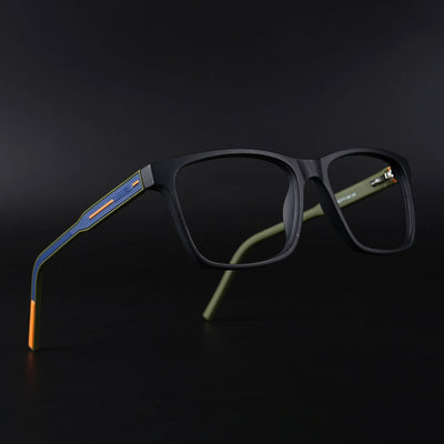 Eyejack Rush Matt Black Square Eyeglasses for Men & Women (1001CL639-C5)