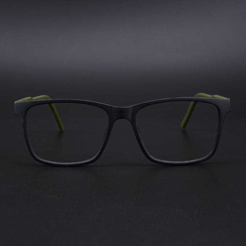 Eyejack Rush Matt Black Square Eyeglasses for Men & Women (1001CL639-C5)