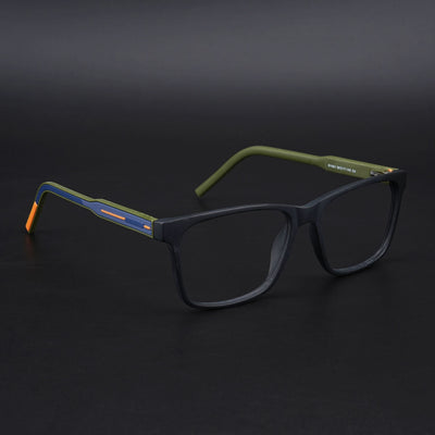 Eyejack Rush Matt Black Square Eyeglasses for Men & Women (1001CL639-C5)