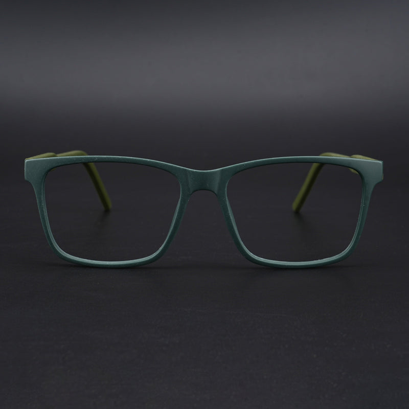 Eyejack Rush Green Square Eyeglasses for Men & Women (1001CL640-C6)
