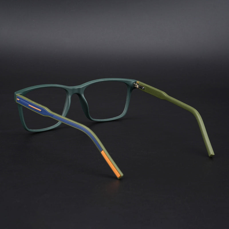 Eyejack Rush Green Square Eyeglasses for Men & Women (1001CL640-C6)