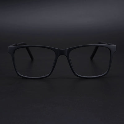 Eyejack Rush Matt Black Square Eyeglasses for Men & Women (1001CL641-C7)