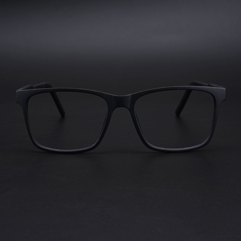Eyejack Rush Matt Black Square Eyeglasses for Men & Women (1001CL641-C7)
