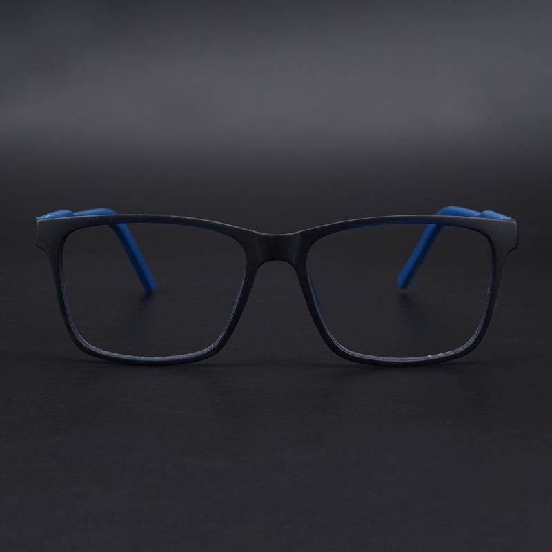 Eyejack Rush Navy Blue Square Eyeglasses for Men & Women (1001CL642-C8)