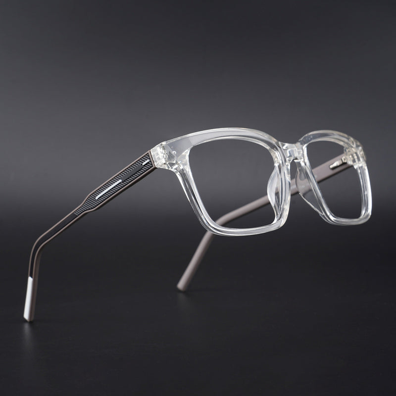 Eyejack Rush Transparent Square Eyeglasses for Men & Women (1002CL646-C2)