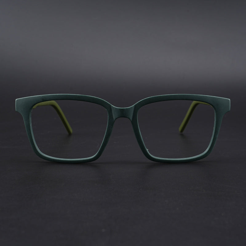 Eyejack Rush Green Square Eyeglasses for Men & Women (1002CL650-C6)