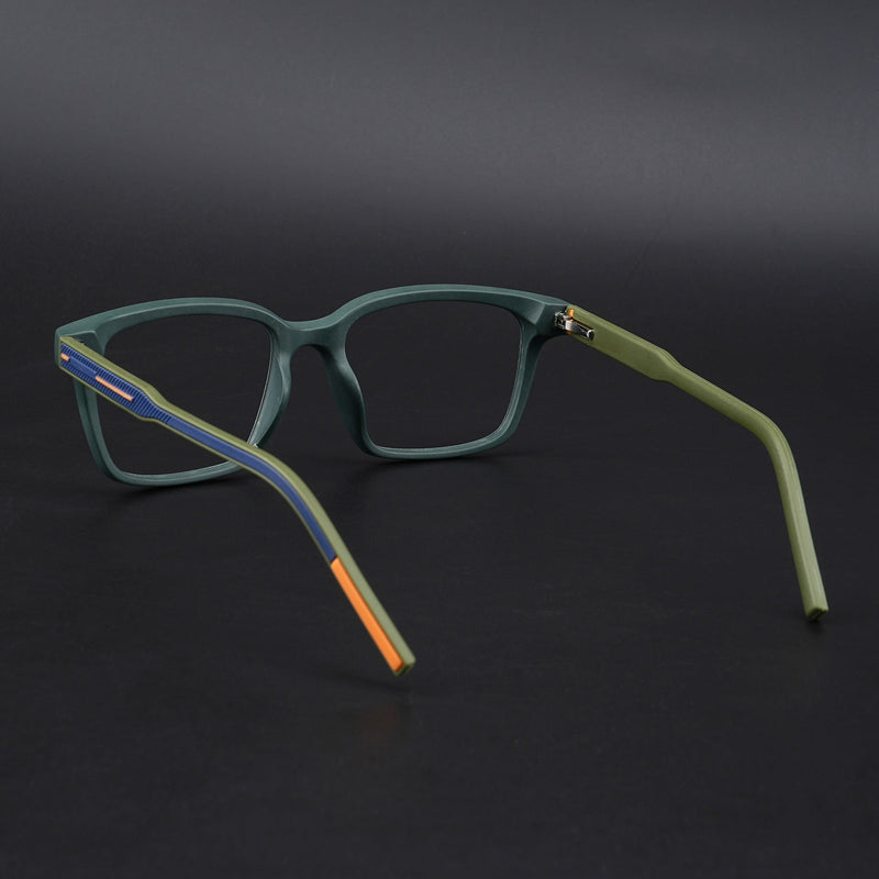 Eyejack Rush Green Square Eyeglasses for Men & Women (1002CL650-C6)