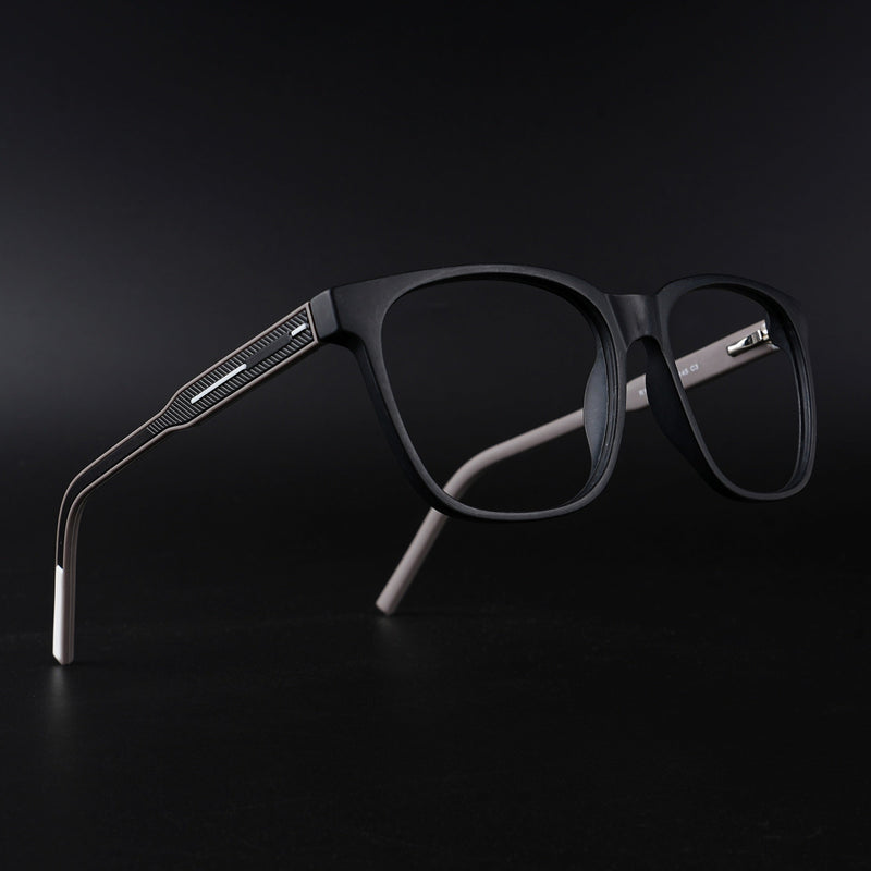 Eyejack Rush Matt Black Square Eyeglasses for Men & Women (1003CL655-C1)