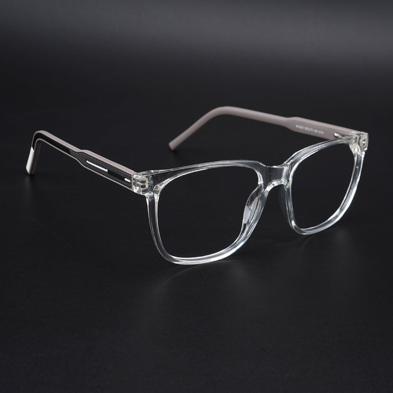 Eyejack Rush Transparent Square Eyeglasses for Men & Women (1003CL656-C2)