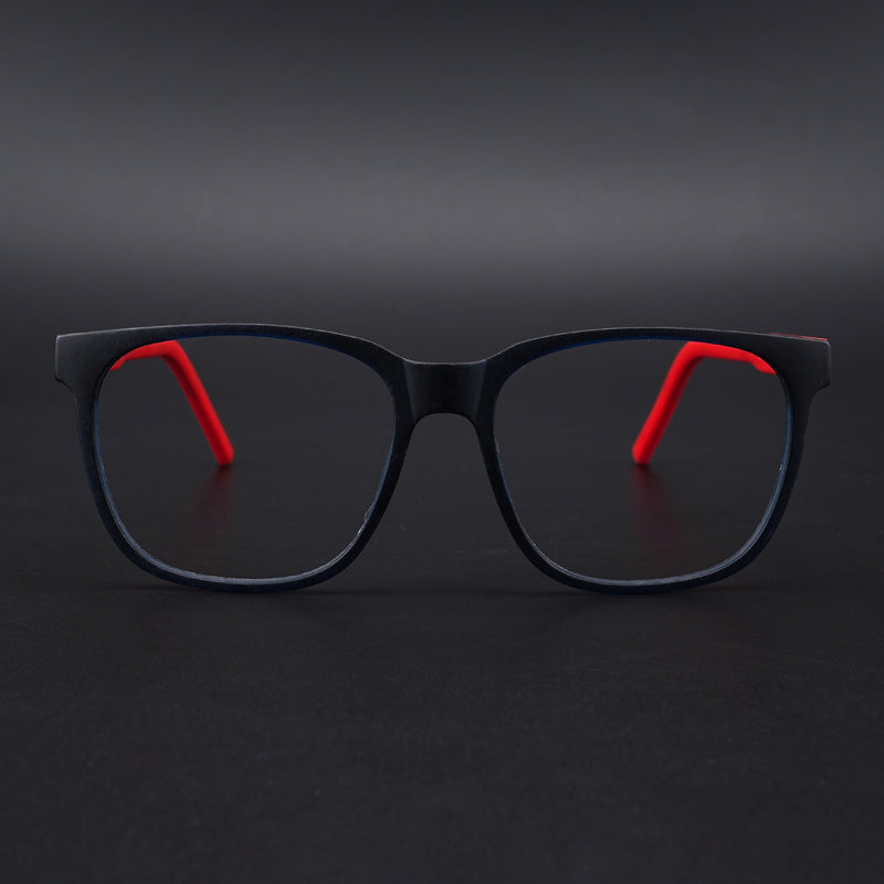 Eyejack Rush Navy Blue Square Eyeglasses for Men & Women (1003CL657-C3)