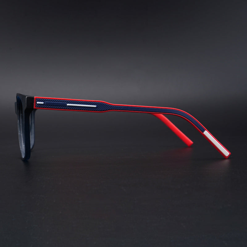 Eyejack Rush Navy Blue Square Eyeglasses for Men & Women (1003CL657-C3)